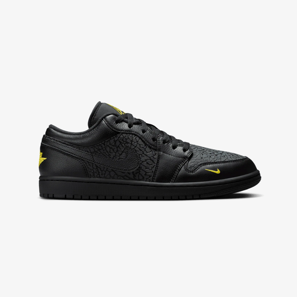 mens jordan 1 low se (black/tour yellow)
