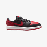 preschool jordan 1 retro low og "banned" (black/varsity red)
