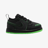 toddler jordan 1 low se (black/black/scream green)