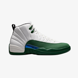 mens jordan 12 retro (summit white/gorge green)