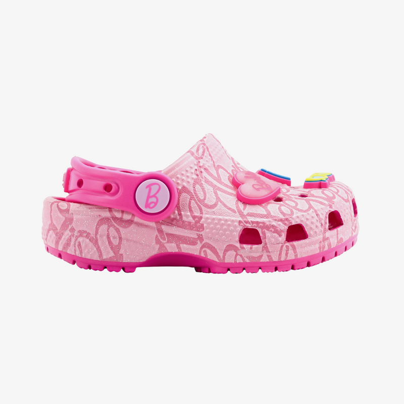 toddler crocs x mattel barbie classic clog (pink)