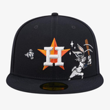 new era houston astros bugs bunny swing 59fifty fitted (navy)