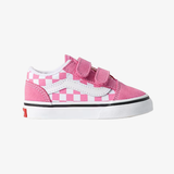 preschool vans old skool v (color theory checkerboard pink)