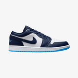 mens jordan 1 low (midnight navy/university blue)
