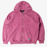 mens parra not fade away zip up hoodie (tyrian purple)