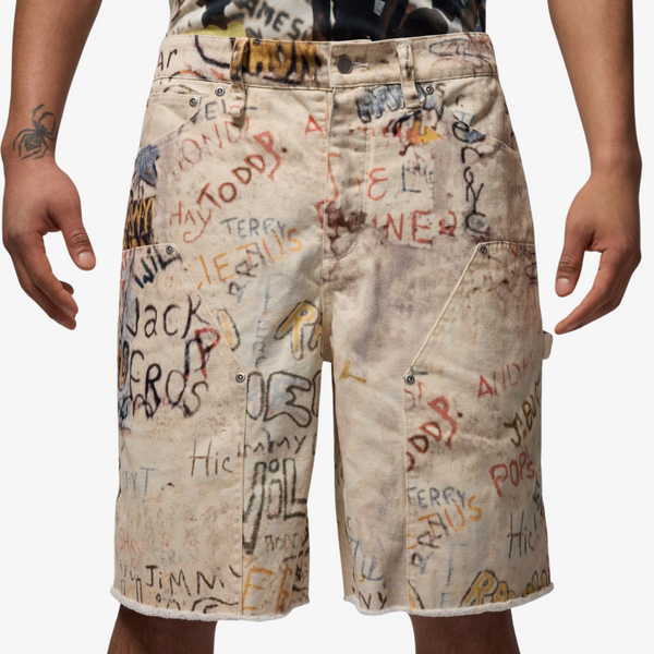 mens jordan printed graphic short (sail)