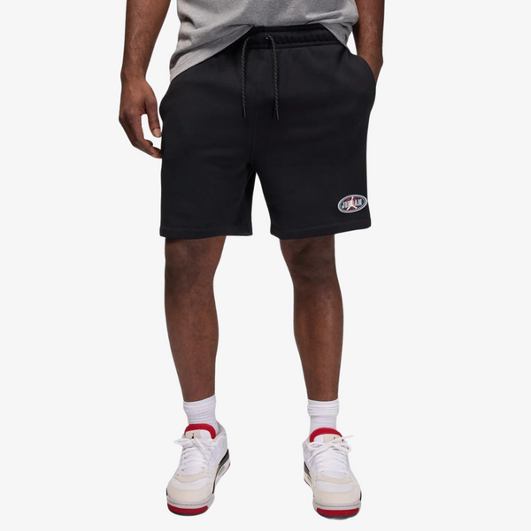 mens jordan brooklyn fleece skate short (black/smoke grey)