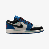 gradeschool jordan 1 low se (true blue/black-university red)