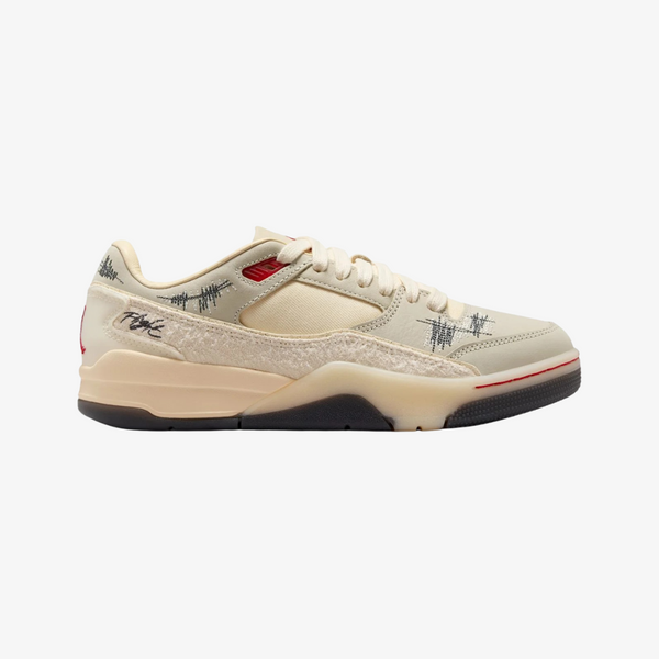 womens jordan flight court x tela (coconut milk/varsity red)