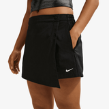 womens nike sportswear mid rise skort (black)