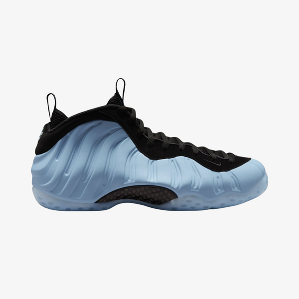 mens nike air foamposite one (psychic blue/black)