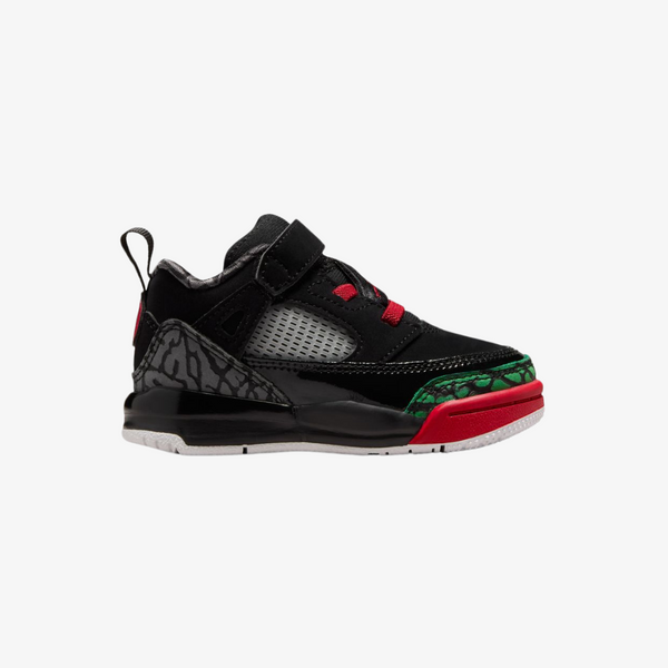 toddler jordan spizike low (black/varsity red/classic green)