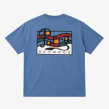 mens parra records s/s tee (blue)
