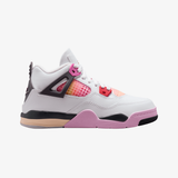 preschool jordan 4 retro (off white/fire pink-anthracite)