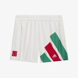 mens adidas x  brain dead football short (chalk white)