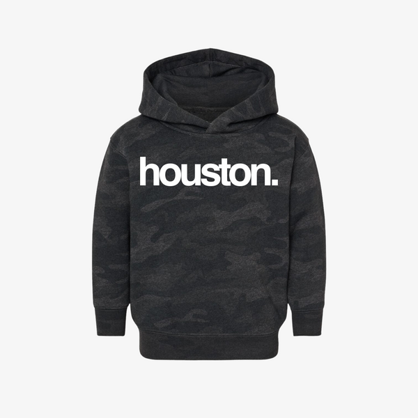 kids premiumgoods. houston. pullover hoodie (black camo)