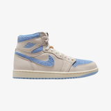 womens jordan 1 retro high og (pale ivory/psychic blue)