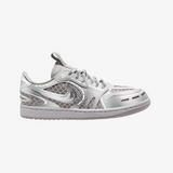 womens jordan 1 mm low v3 (neutral grey/metallic silver)