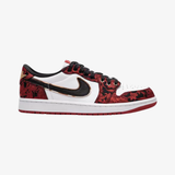 mens jordan 1 retro low og (black/varsity red-summit white)