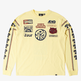 mens parra never sinister l/s tee (yellow)