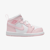 toddler jordan 1 mid (pink foam/fire red)