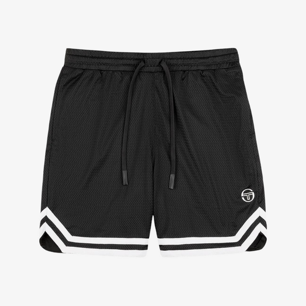 mens sergio tacchini spazio banda mesh short (black beauty)