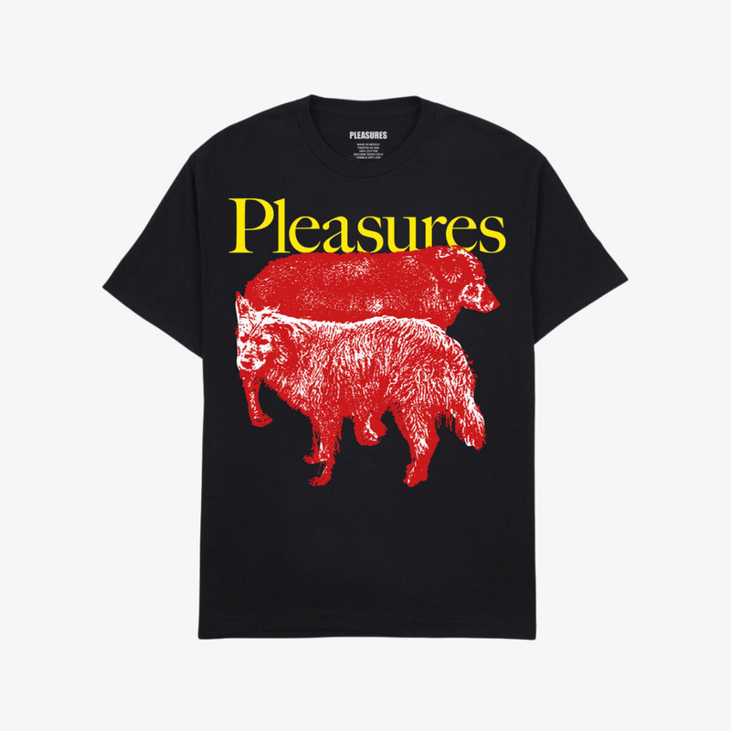 mens pleasures wet dogs s/s tee (black)