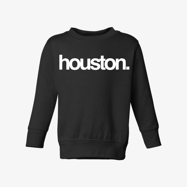 juniors premiumgoods. houston. crewneck (black/white)