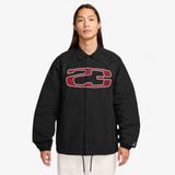 mens jordan coach jacket (black/red)