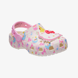 toddler crocs x hello kitty pastel classic clog (white)