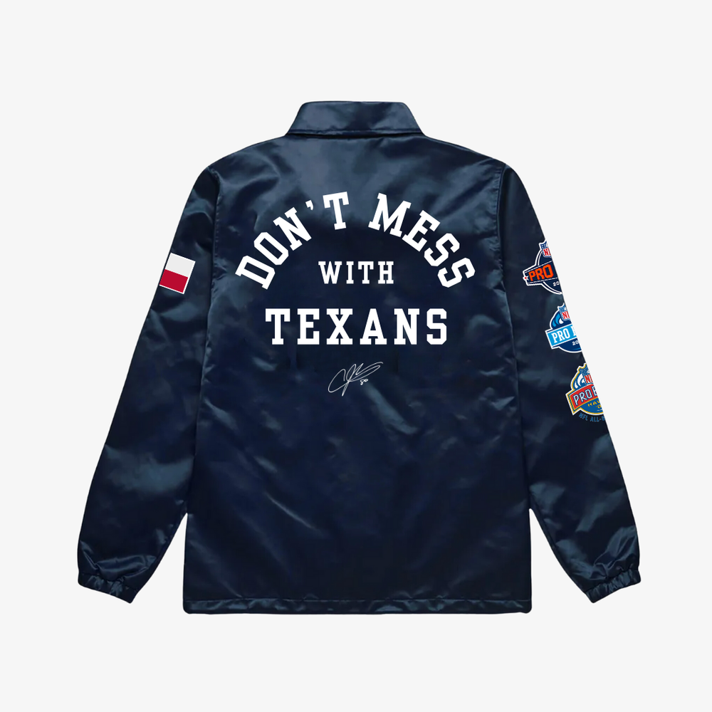 mens mitchell & ness x premiumgoods houston texans collared satin