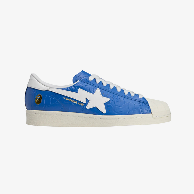 mens adidas superstar x bape (bape blue/white)