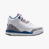 toddler jordan 3 retro "true blue" (white/fire red-true blue)