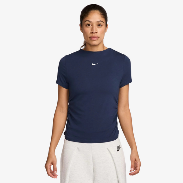 womens nike sportswear s/s chill knit (blue)