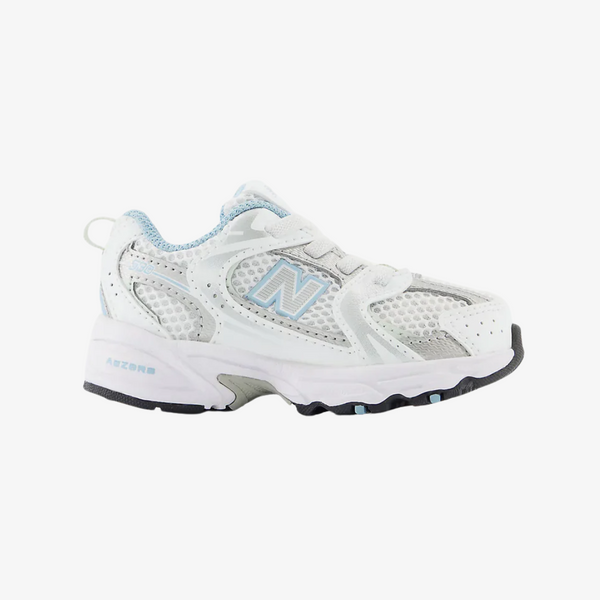 toddler new balance 530 bungee (silver/white)