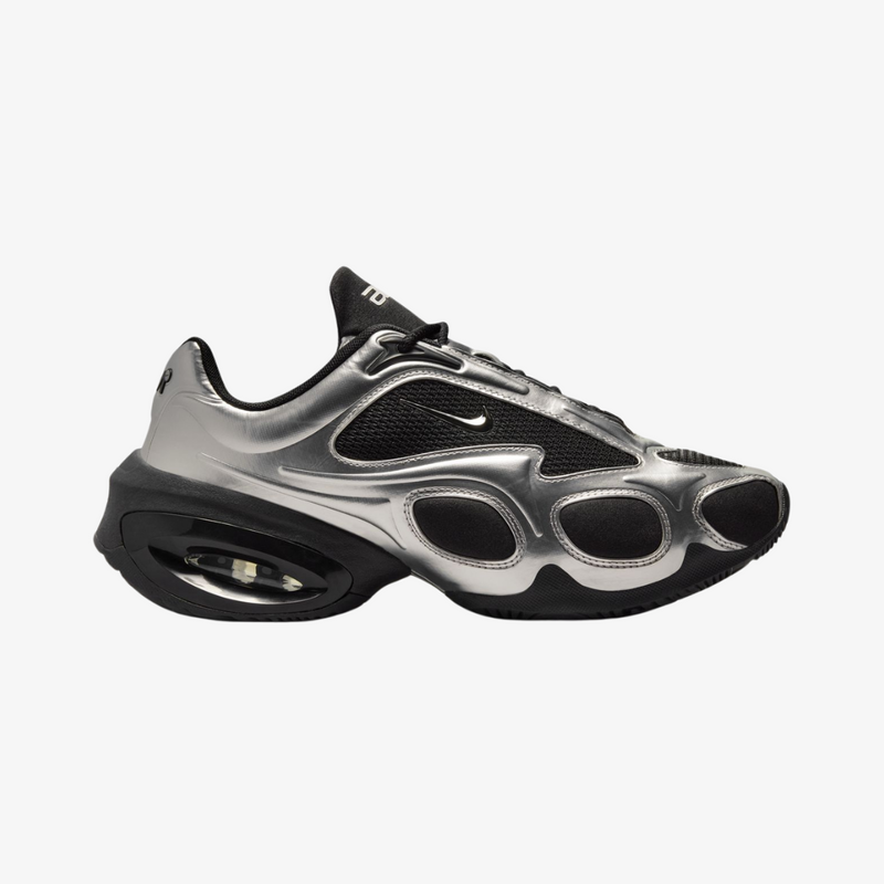 womens nike air max muse (black/metallic silver)