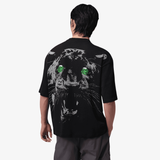 mens jordan panther oversized s/s tee (black/white)