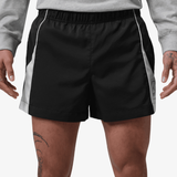 mens jordan brooklyn shorite shorts (black/white/metallic silver)