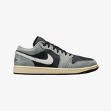 mens jordan 1 low se (light smoke grey/black)
