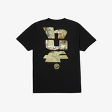 mens x huf realtree megablast s/s tee (black)