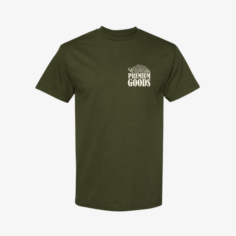 mens premiumgoods eagle logo s/s tee (hunter green)