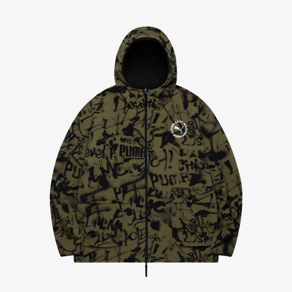 mens puma x lmc aop jacket (wild willow)