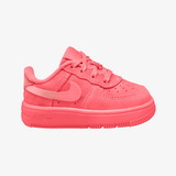 toddler nike force 1 low sde lace (hot lava/hot lava)