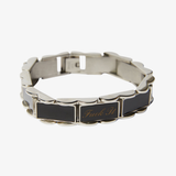 huf fuck it enamel link bracelet (silver)
