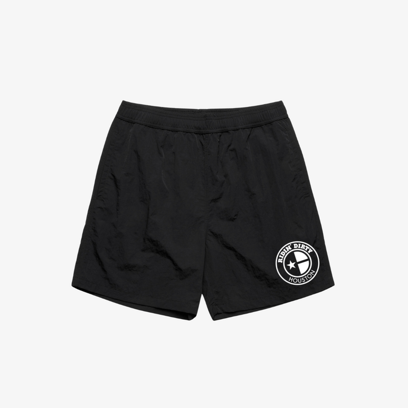 mens ridin' dirty og logo water short (black)