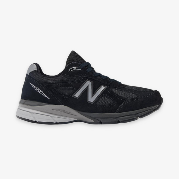 mens new balance made in the usa 990v4 core (black/silver)