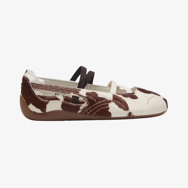 womens puma speedcat ballet cow (chocolate/warm white)