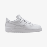 mens nike air force 1 '07 edge (white/white-metallic silver)