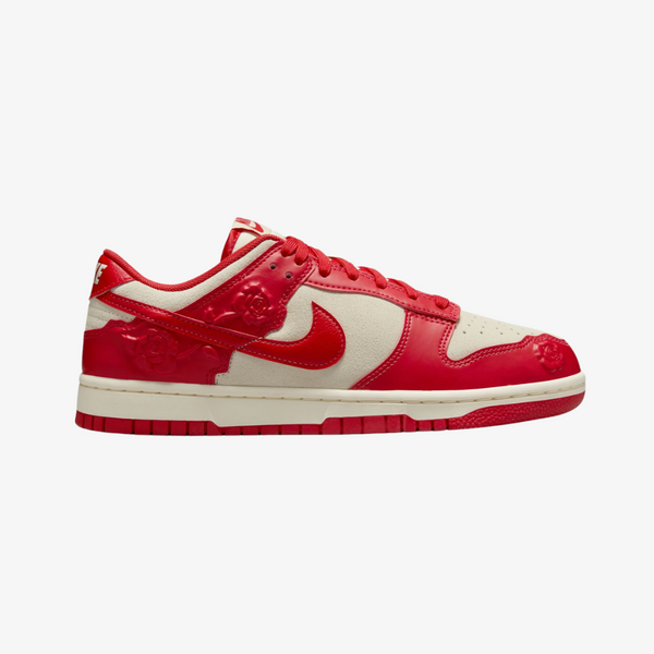 womens nike dunk low (coconut milk/university red)