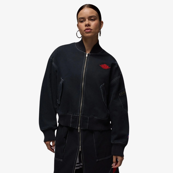 womens jordan renegade rare air jacket (black/red)